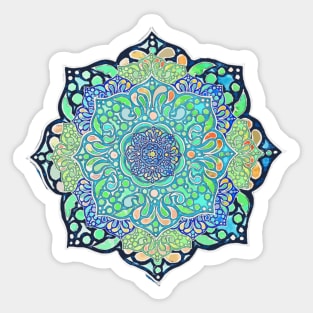 Turquoise Mermaid Mandala Sticker